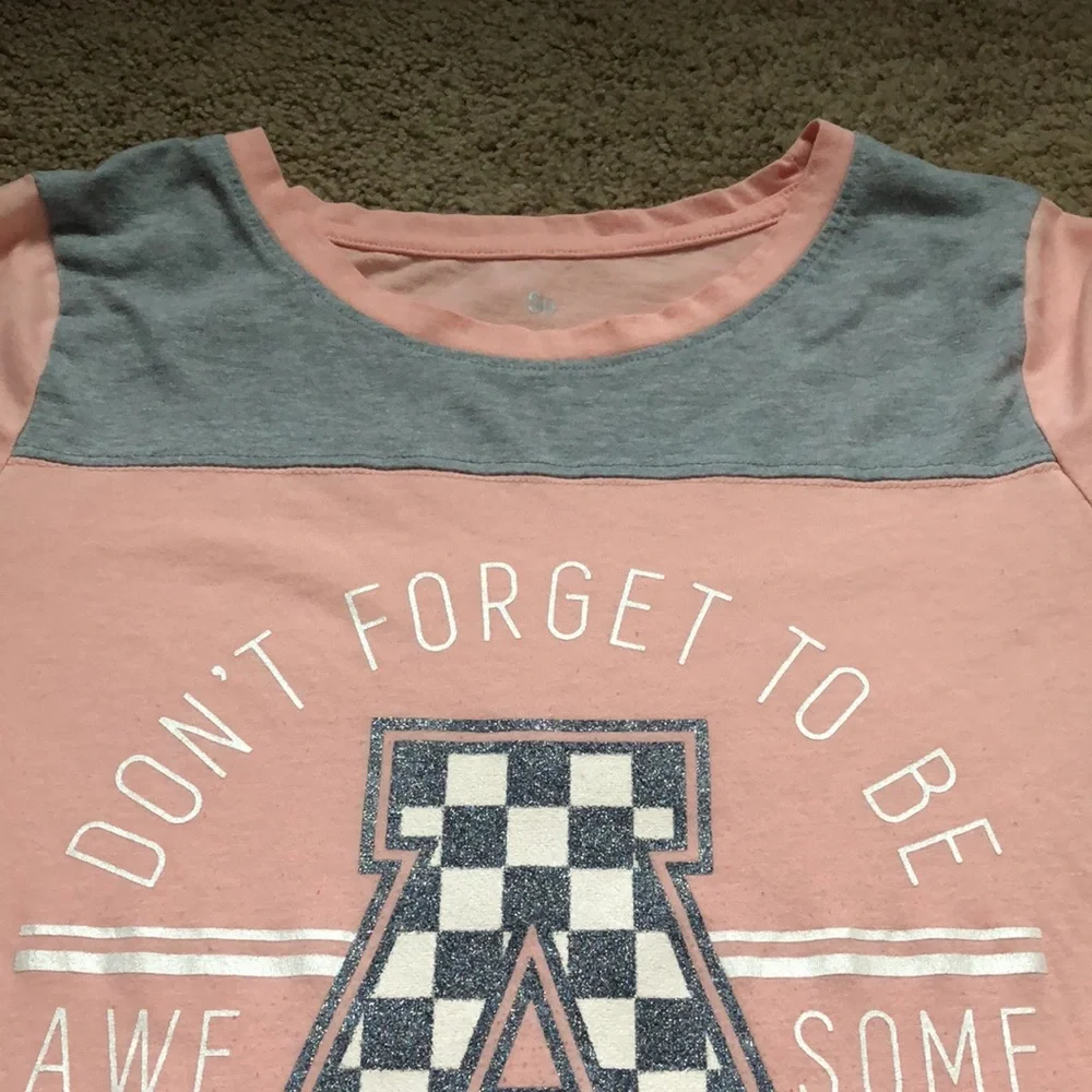 SO Top Girls Size 14/16 XL Pink Short Sleeves 